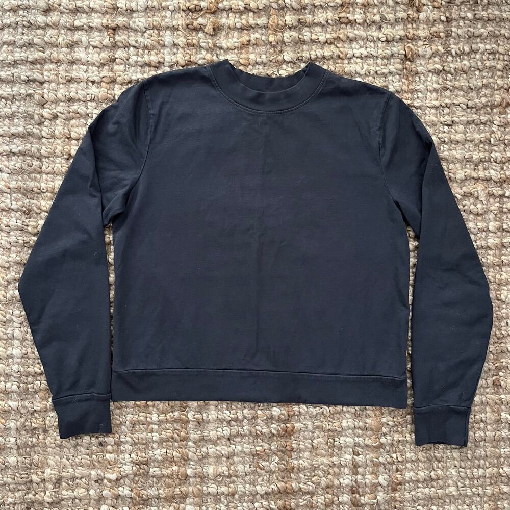 Pact Women’s Pullover Sweatshirt 100% Organic Cotton Black Size S